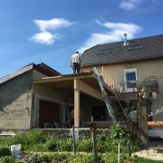 La nouvelle terrasse depuis le jardin